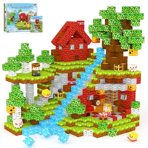 ORZbb 120-Piece Magnetic Blocks Building Tiles