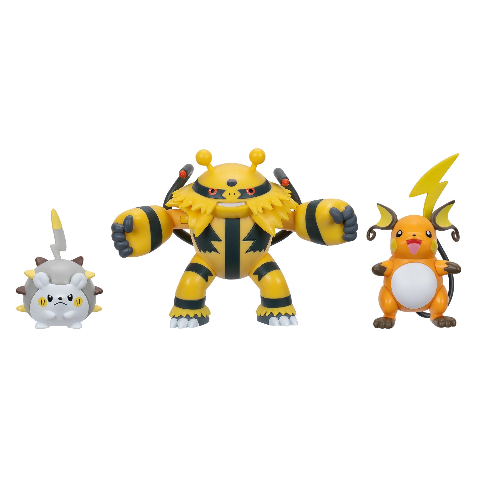 Pokémon Battle Figure 3 Pack - Features 2-Inch Togedemaru and Raichu and 3-Inch Electivire Battle Figures