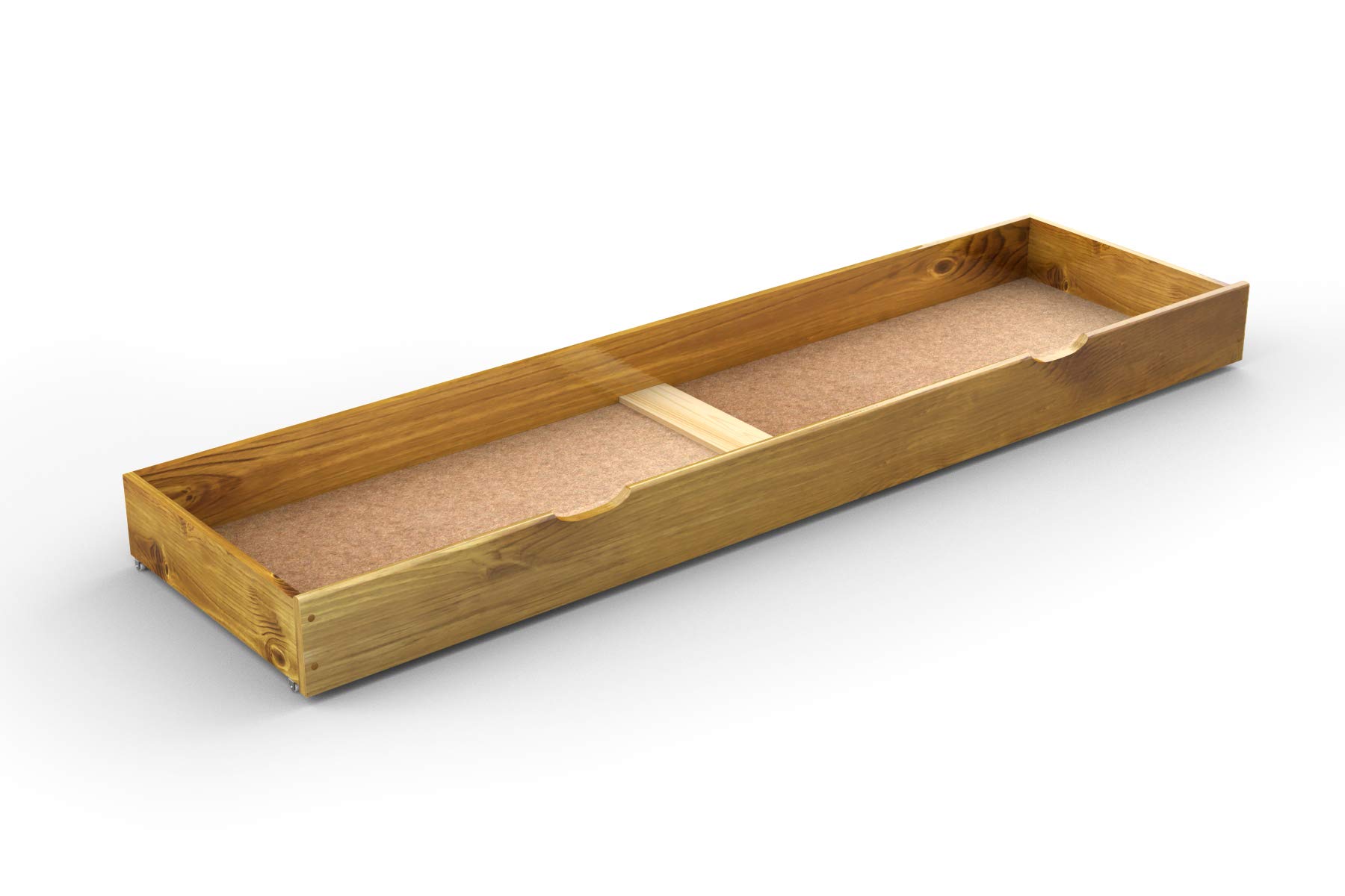 Nodax Under Bed Storage Drawers – Organizer Box for Bed Frames, Bedroom Furniture for Clothes & Blankets, Solid Wooden Underbed Storage Drawers with Grooves, Strong & Durable | (Oak) 198cm