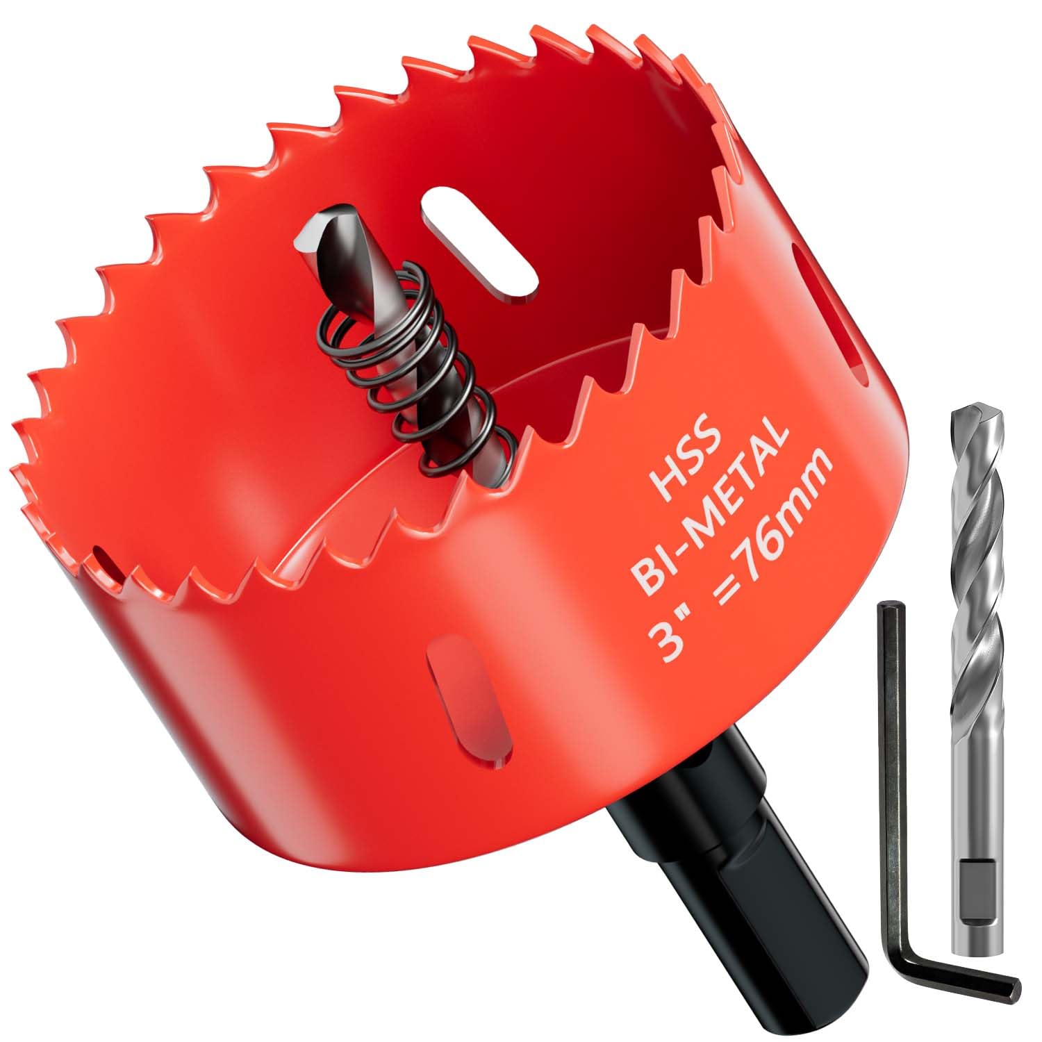 GARHWAL 3 in. Bi-Metal Hole Saw Drill Bit - General Purpose Saw for Wood, Plywood, Cornhole, Ceiling, and Drywall - Includes Arbor & Pilot Bit — image 1