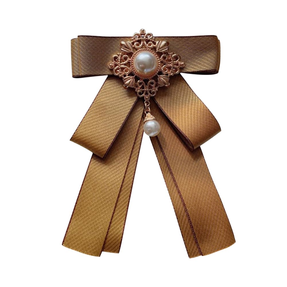 Rhinestone Retro British Style Pre-tied Adjustable Fabric Ribbon Bow Tie for Women Men Uniform Necktie Bownot