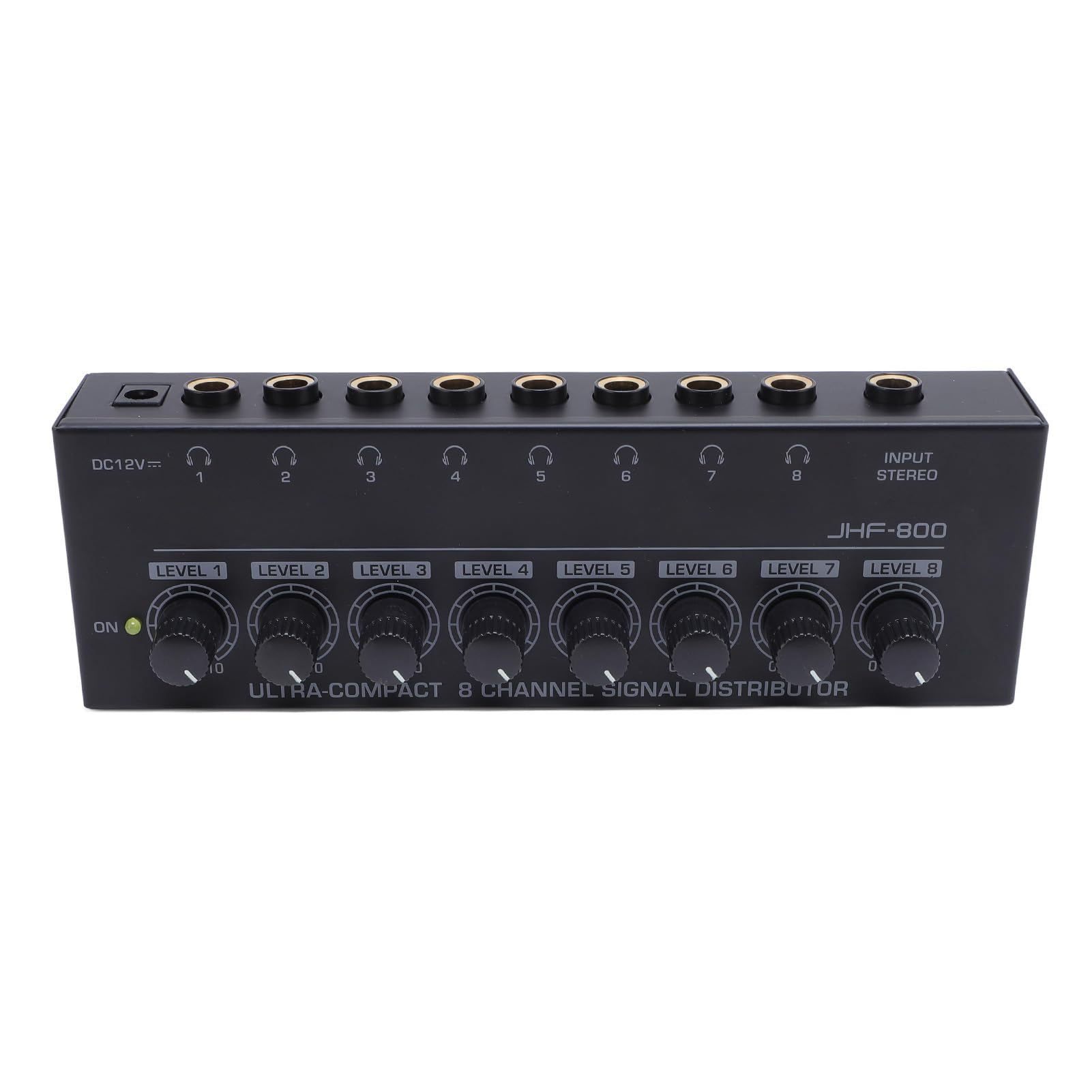 Gugxiom Amplificatore per Cuffie, Amplificatore per Cuffie Stereo Portatile con 8 Uscite e 1 Ingresso per Prestazioni, Amplificatore Operazionale a Basso Rumore, Amplificazione a 8
