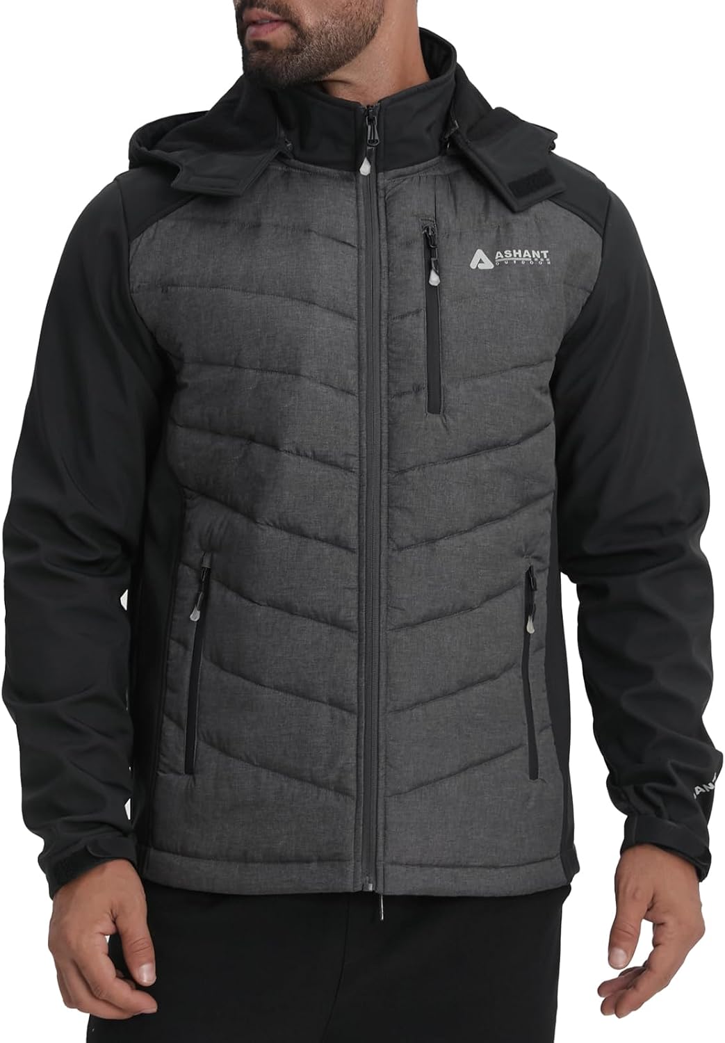 Men’s Insulated Softshell Jacket for Winter Running & Hiking