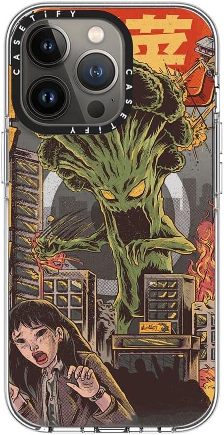 CASETiFY Clear iPhone 13 Pro Case [Not Yellowing / 6.6 ft. 3X Military Grade Drop Protection/Magsafe] - Broccozilla - Clear