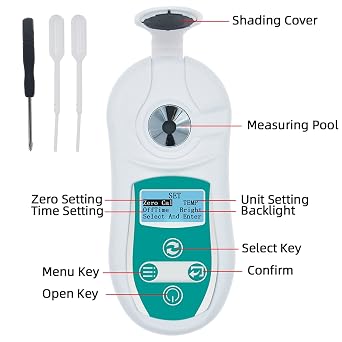 Refractometer Handheld Digital Brix Meter Refractometer Sugar Tester Fruit Juice Beverage Drinks Concent Measuring Instrument