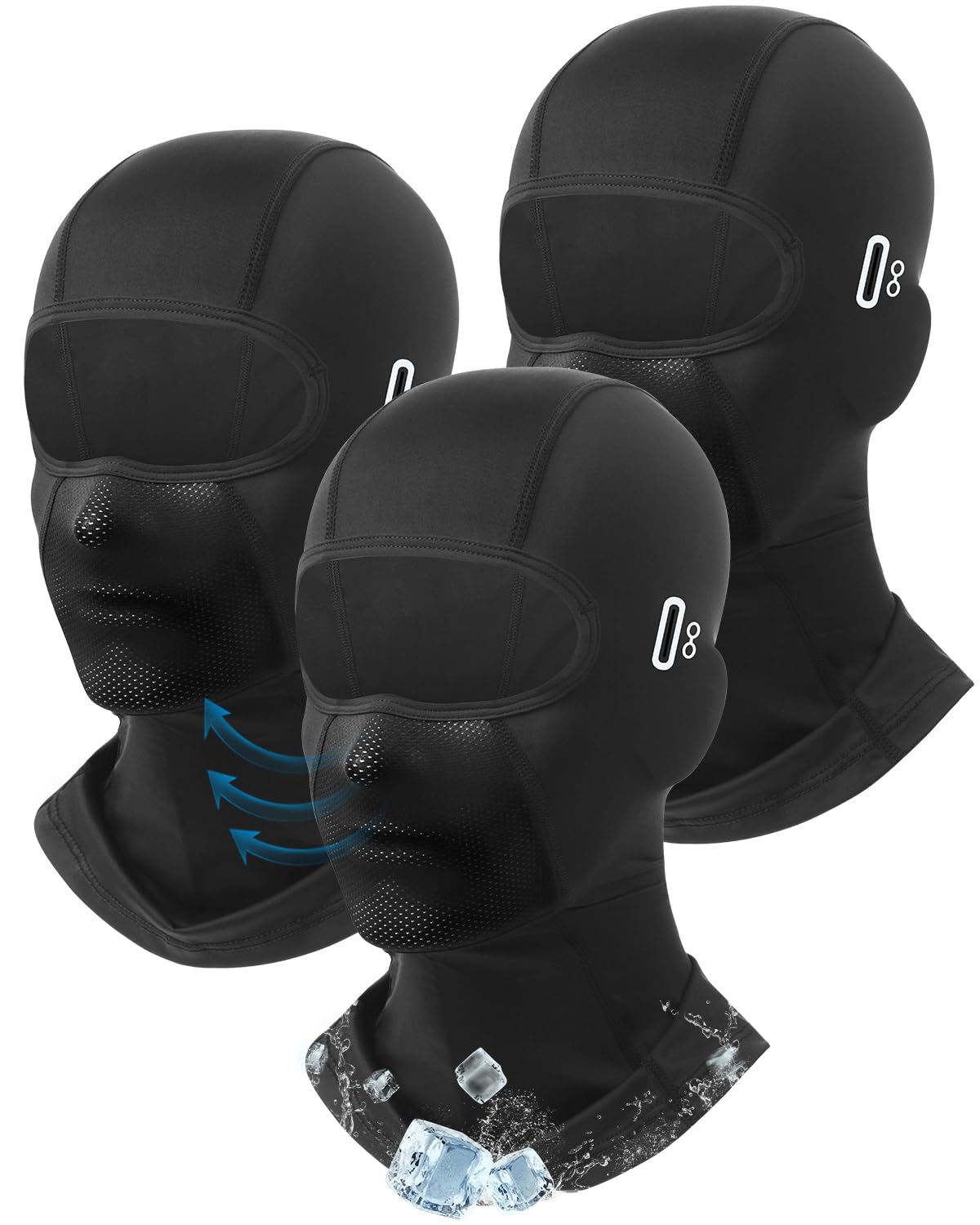 VenswellBalaclava Face Mask with Glasses Holes for Men Women Summer Cooling Shiesty Mask Sun UV Protection for Motorcycle Work Ski