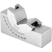 Ejoyous Angle V Block, Stainless Steel Angle Plate Milling for Engineers Micro Adjustable Angle Drill Guide with Wrench Precision Ground Hardened Angle Gauges