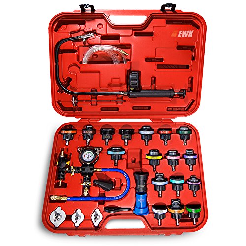 EWK Universal Radiator Pressure Tester Cap Adapter and Cooling System Coolant Refill Vacuum