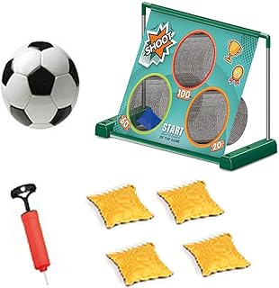 Moniss Conjunto de rede de futebol móvel elétrica portátil para crianças Rede dobrável para prática de futebol ao ar livre e interna Rede de futebol para crianças Rede de futebol 2 em 1 e suporte para sacos de areia