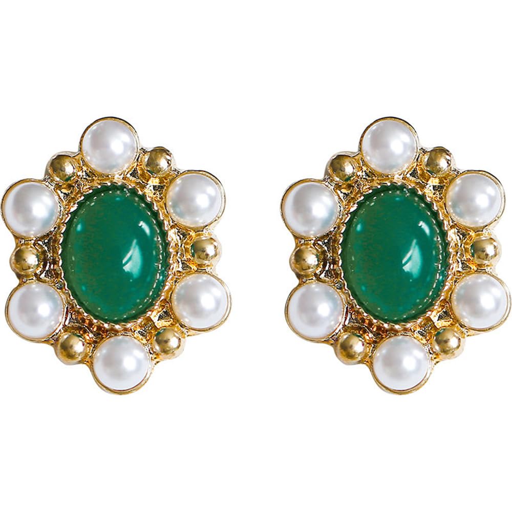Boucles d'oreilles Jade Vert et Argent S925, bijoux d'exception