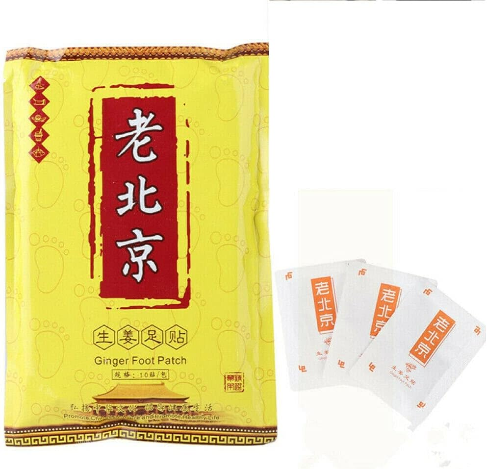 100 Pieces Old Beijing Foot Patch Organic Ginger Wormwood Foot and Body Patches