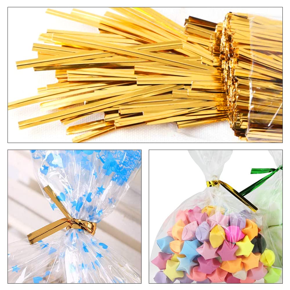 メタリックツイ ストタイ デコレーションタイ ラッピング シルバー