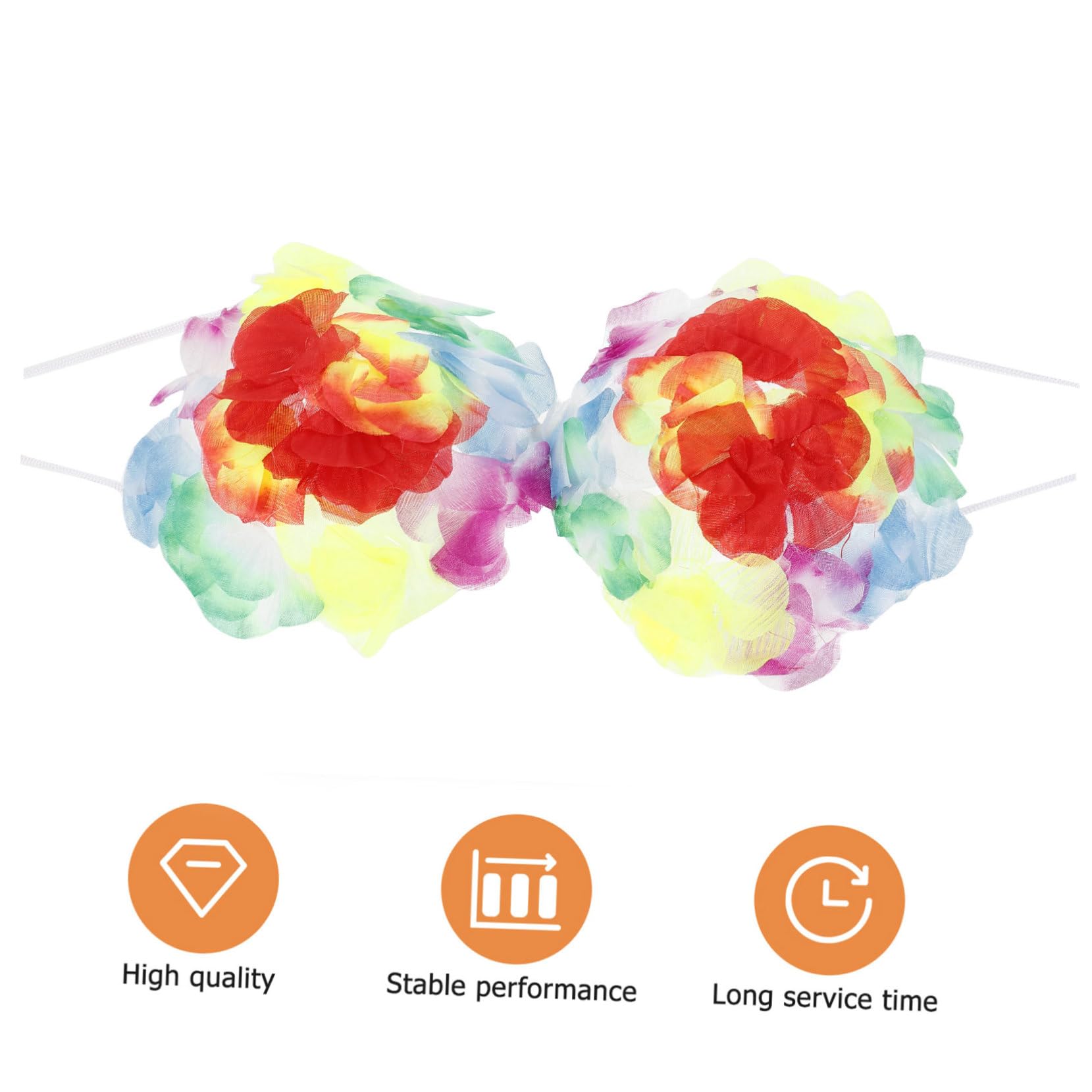 GALPADA 5pcs Bikini Costume Hawaiian Grass Skirts Hula Skirt Costume Luau Hawaii Wreaths Hawaii Hula Skirt Hawaiian Party Supplies Beach Tops for Women Beachy Tops Cloth Colorful