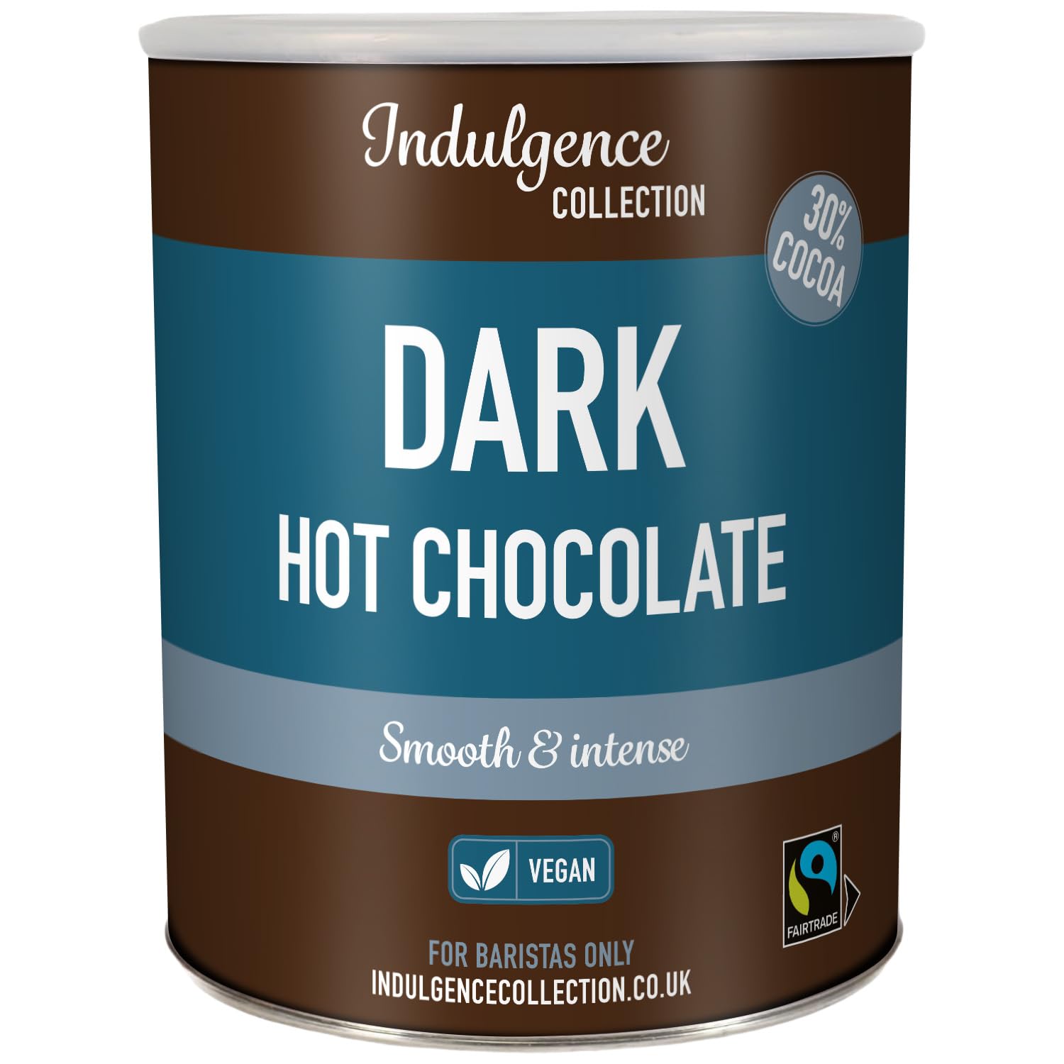 Dark Hot Chocolate 2kg, 80 Servings – Fairtrade and Vegan Cocoa Powder – Rich and Velvety Drinking Chocolates, Perfect for Any Occasion