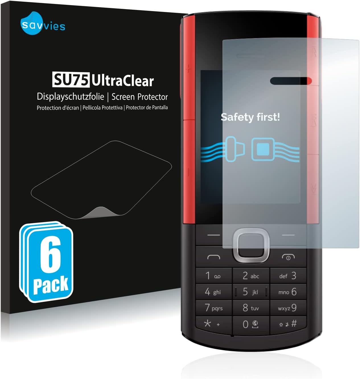 Savvies 6 Pack Screen Protector compatible with Nokia 5710 XA Protection Film Clear
