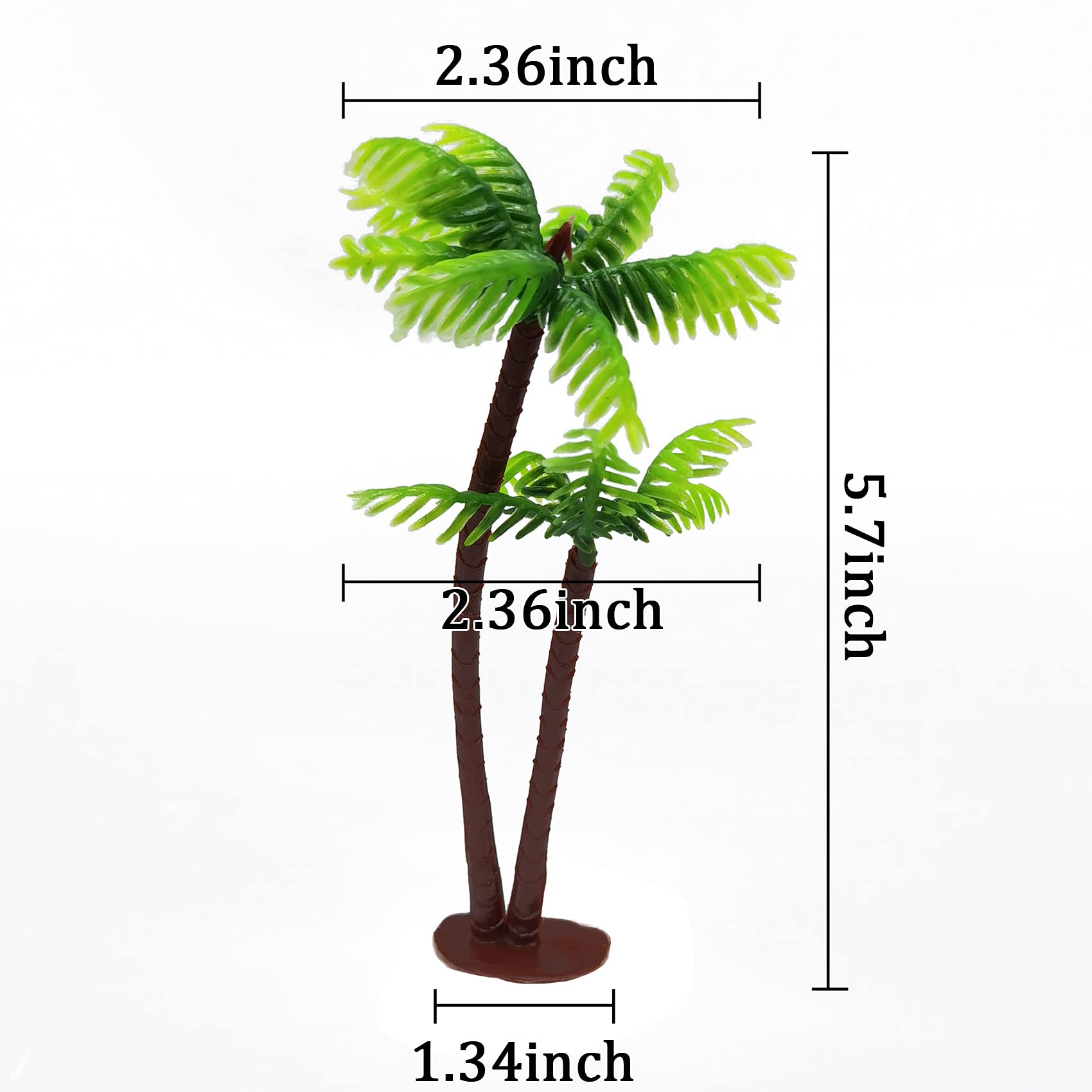 YOOHUA 25PCS Coconut Palm Model Artificial Trees/Cake Topper - Charming Cupcake Topper Scenery Model Scenery Model for Cake Decorations or Building Model Landscape Artificial Plants - Image 2