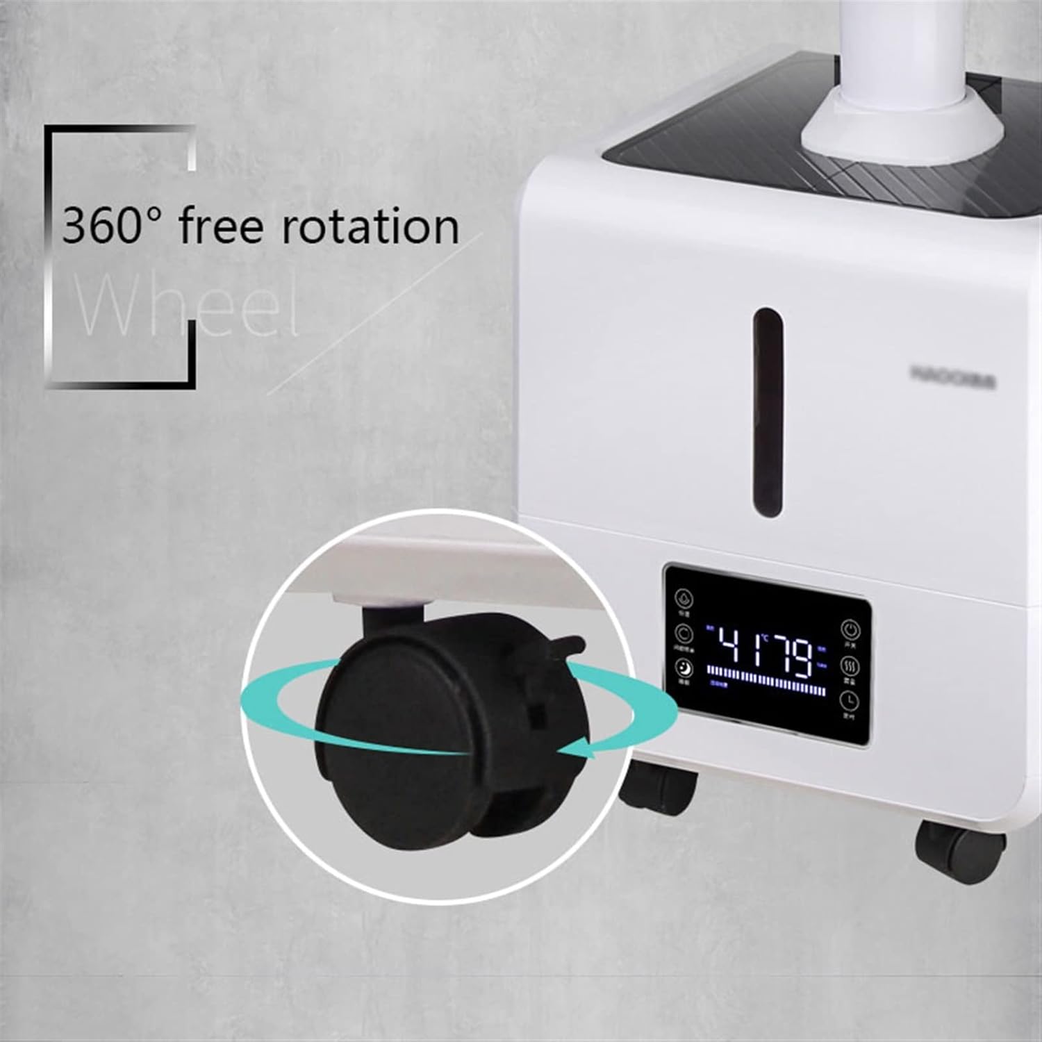 Humidifiers 16L Large-Capacity Humidifier Floor-Standing Timing Smart Control with Humidistat Waterless Automatic Shut-Off Top Fill Humidifier with Universal Wheel for Home B