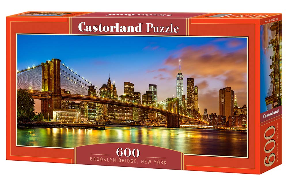 Puzzle Castorland De 600 Piezas: Puente De Brooklyn, Nueva York (68 X 30 Cm). Alta Calidad De Impresión (modelo Y Color Surtido)