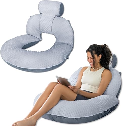 INSEN Almohada de lectura, almohada de espalda para sentarse en la cama para leer, enfermera y relajarse, almohada de lectura para adultos, madres y