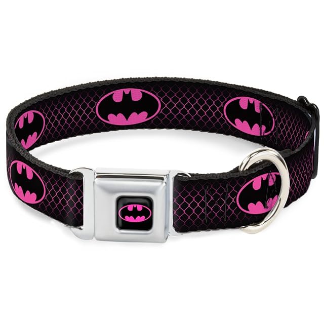 Collar para Perro con Hebilla de cinturón de Seguridad, Escudo de Batman