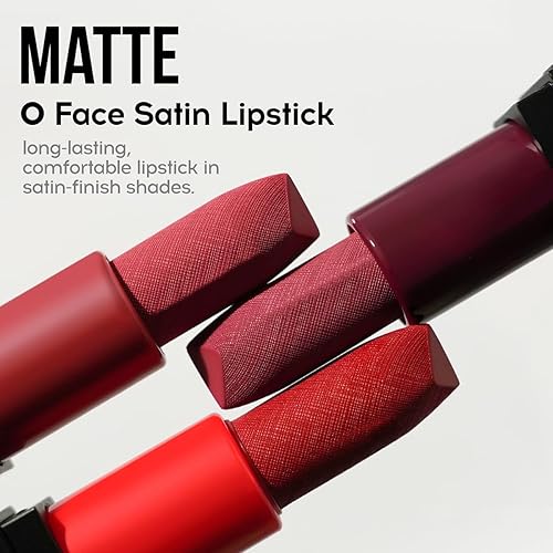 MATTE Satin Lipstick, Long-Lasting Comfortable Wear, Satin Finish (Set A, 0.14oz*4)(Set B,0.14 Fl Oz (Pack of 1))