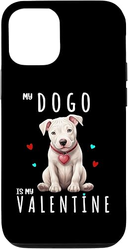 iPhone 15 Argentine Dogo Argentino Dog Valentine Lover Owner Mom Girl Case