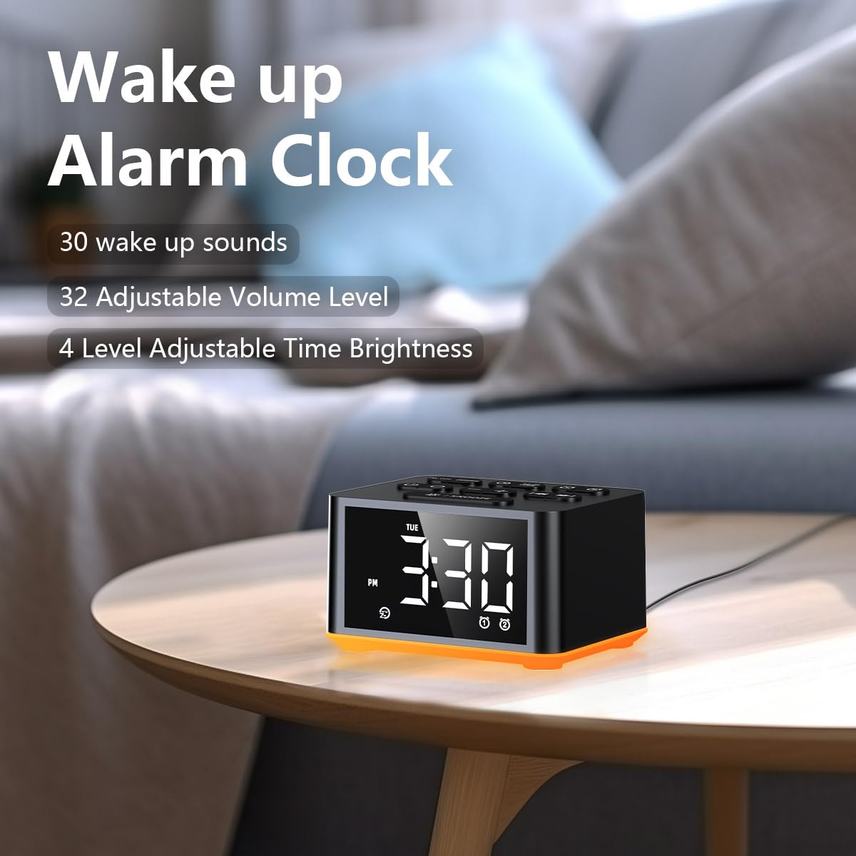 【3 in 1】 Sound Machine Dual Wecker Nachtlicht Weiß Rauschen Maschine 27 Schlafgeräusche für Erwachsene Kinder Präzise 32 Stufen Lautstärke Schlaf-Timer Speicherfunktion Digitaluhr mit 30