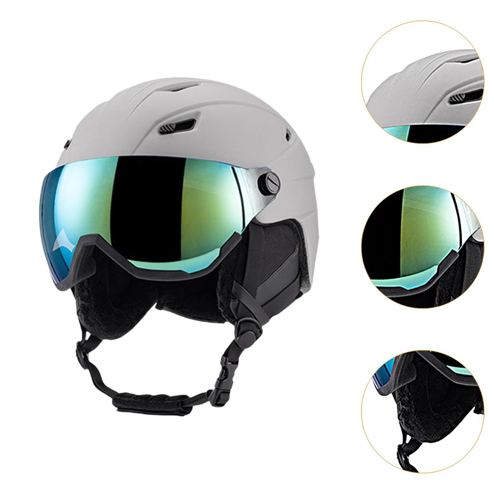 kowaku Gear for Skiing and Skateboarding with Ear Covers and Glasses, Gray 51 to 54cm