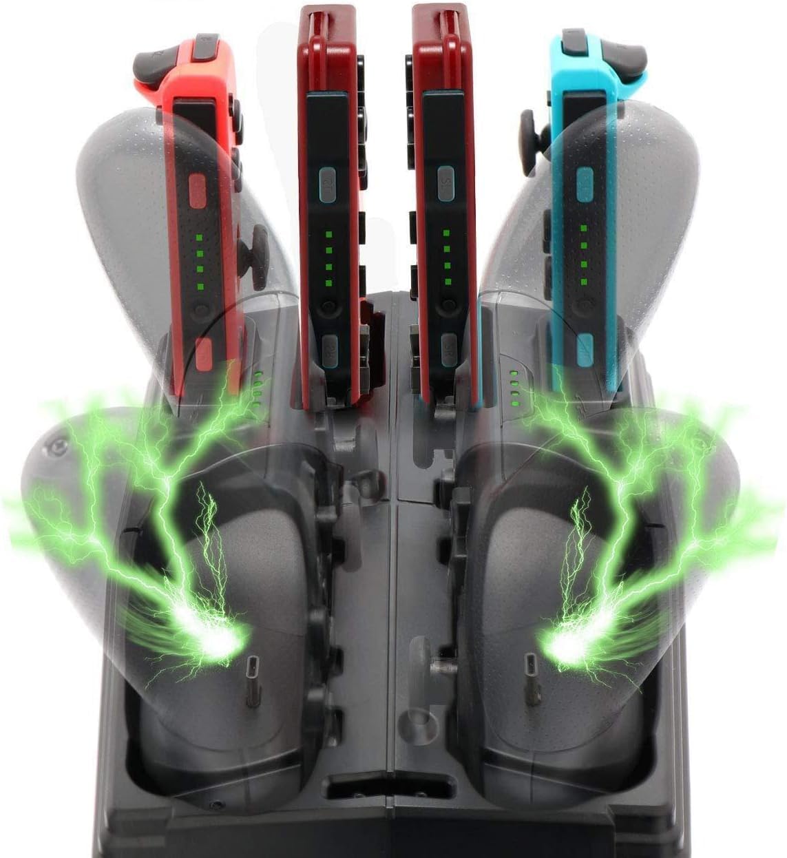 OSTENT Multifunction LED Charging Dock Store Stand Station for Nintendo Switch Console & Game Pack