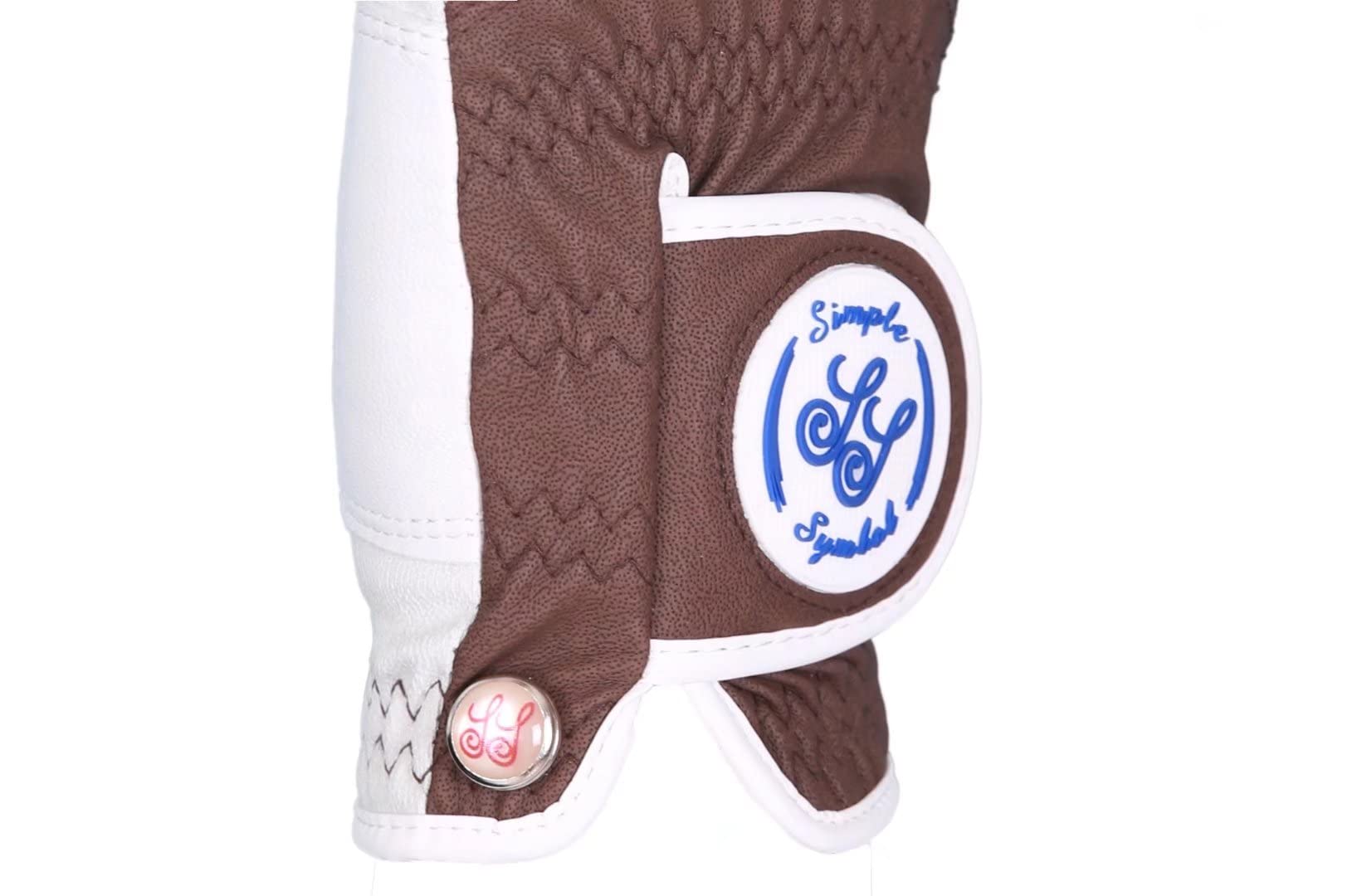 Lot de 6 gants de golf pour homme en cuir de haute qualité, 6 mains gauches, 6 mains, 6 couleurs, rouge/bleu/bleu marine/bleu ciel/café/beige (café, L, droit)