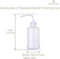 Vista 2 de BEADNOVA Botella exprimible para regar plantas, 8.5 fl oz, 8 onzas, botella pequeña de plástico exprimible para regar plantas de interior suculentas