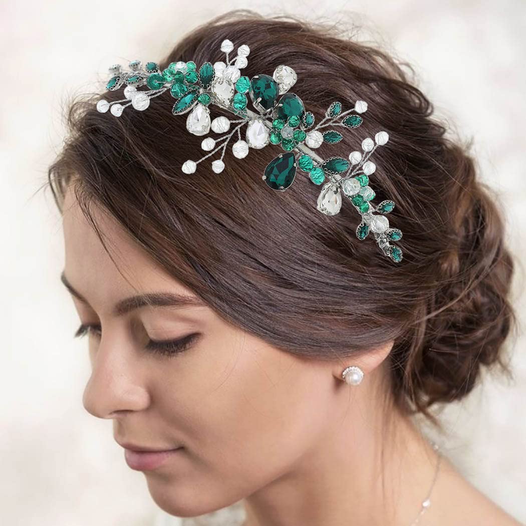Youllyuu Cerchietto barocco da donna con strass e cristalli, accessori per capelli