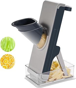All safe mandoline slicer and chopper for kitchen, FEICO multifunctional vegetable cutter