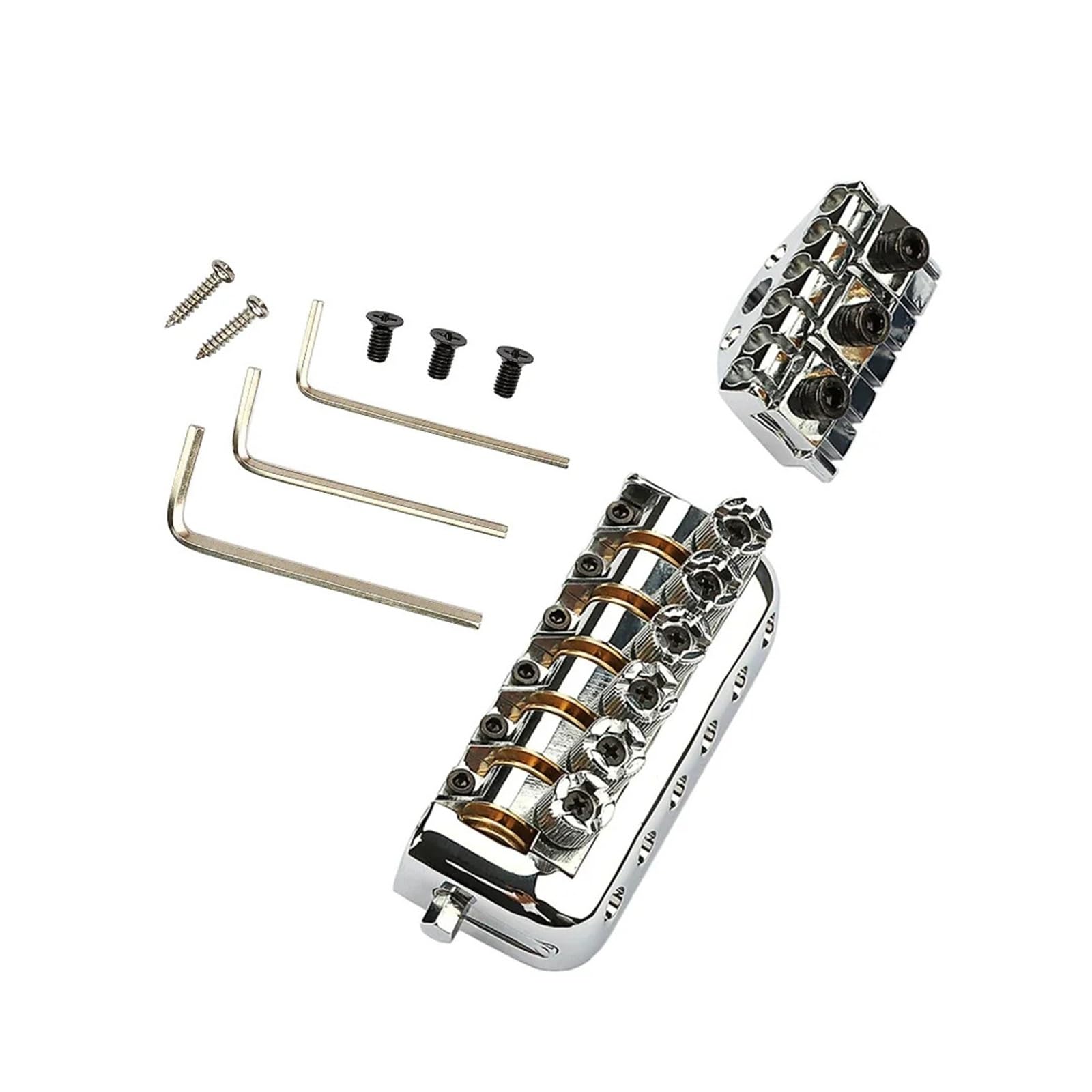 1 set cordiera for ponte for chitarra elettrica con viti for chiave ponte a sella a rulli for parti di ricambio for chitarra elettrica senza testa