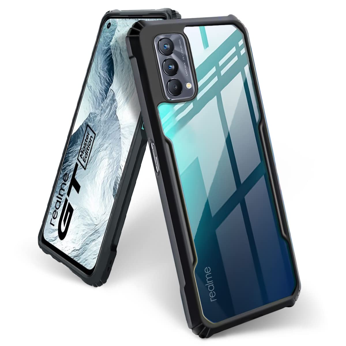 BASECASE Thermoplastic Polyurethane Shock Proof Clear Hybrid Hard Back Cover Mobile Cover for Realme GT Master Edition (Jet Black) (B09LHPF9NJ) Amazon Price History, Amazon Price Tracker
