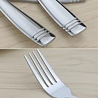 Vista 4 de Juego de 12 tenedores de acero inoxidable, tenedores de cocina para comer