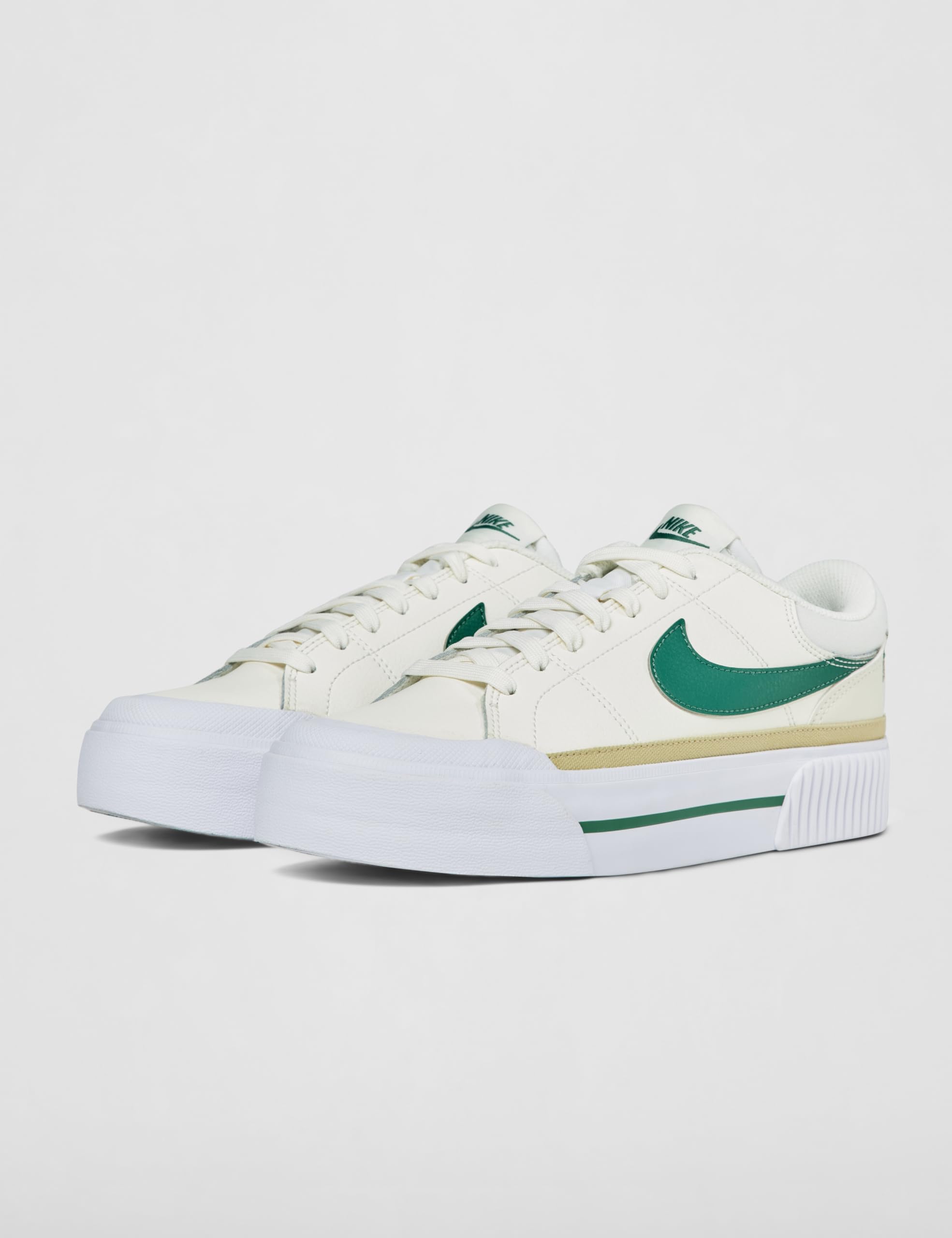 Nike Women's Court Legacy Lift Shoes: 8 Sail/Evergreen Aura/White/Team Gold
