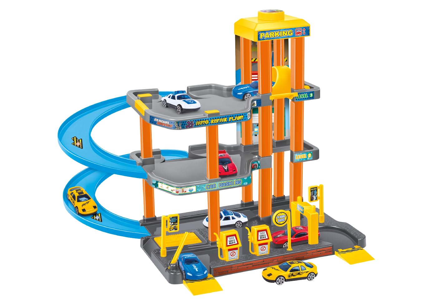 Playset Parcheggio multipiano con macchinine, età 3+