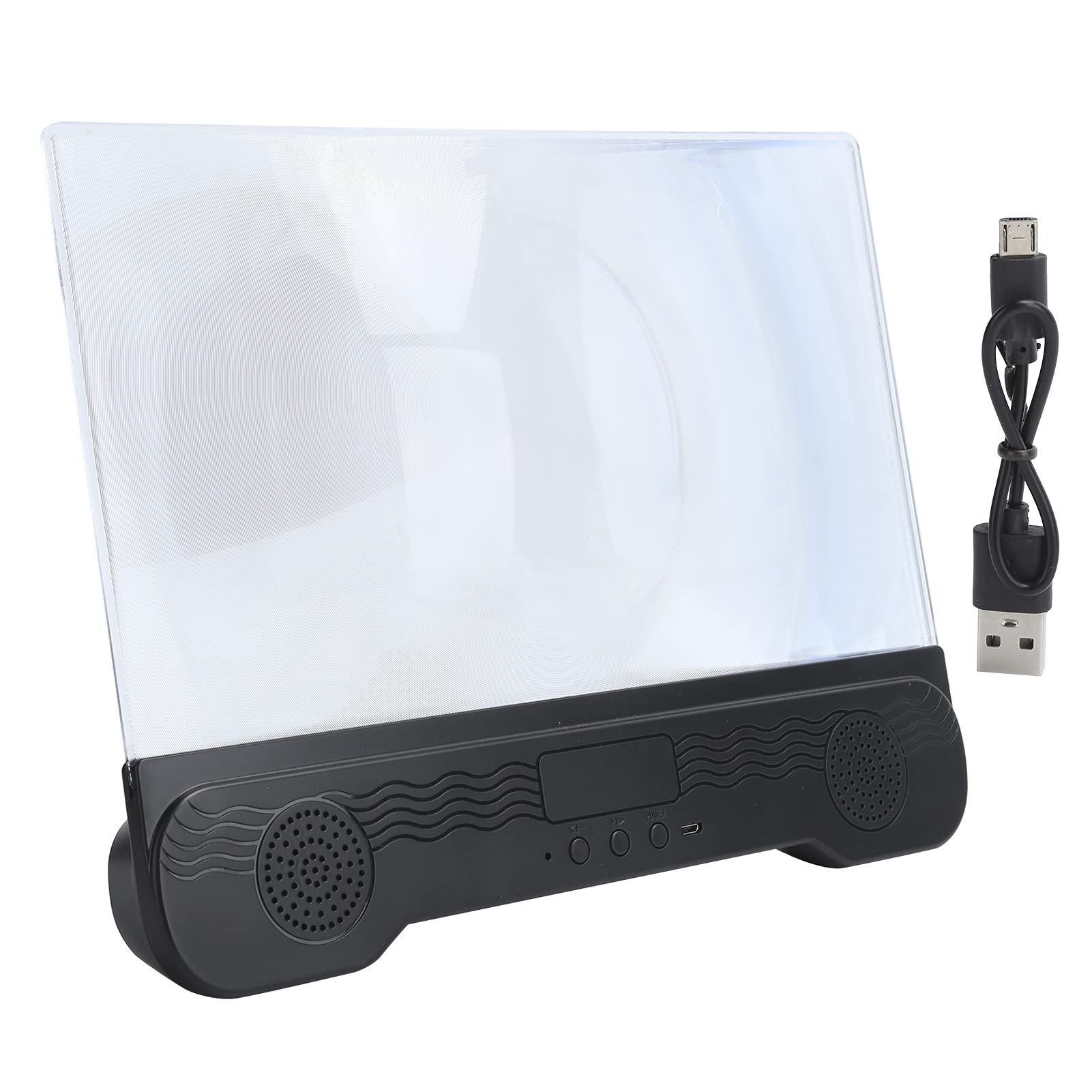 Lente d'ingrandimento per schermo di telefono da 14 pollici, amplificatore HD per cellulari con supporto pieghevole, lente d'ingrandimento per schermo di cellulare con altoparlante Bluetooth, amplific