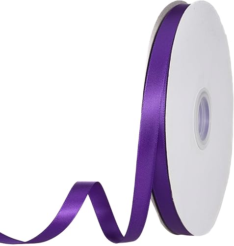 Vista 63 de Cinta de satén de poliéster de doble cara de color sólido, 1 pulgada de ancho, 100 yardas de largo, perfecta para bodas, envoltura de regalos, Oro