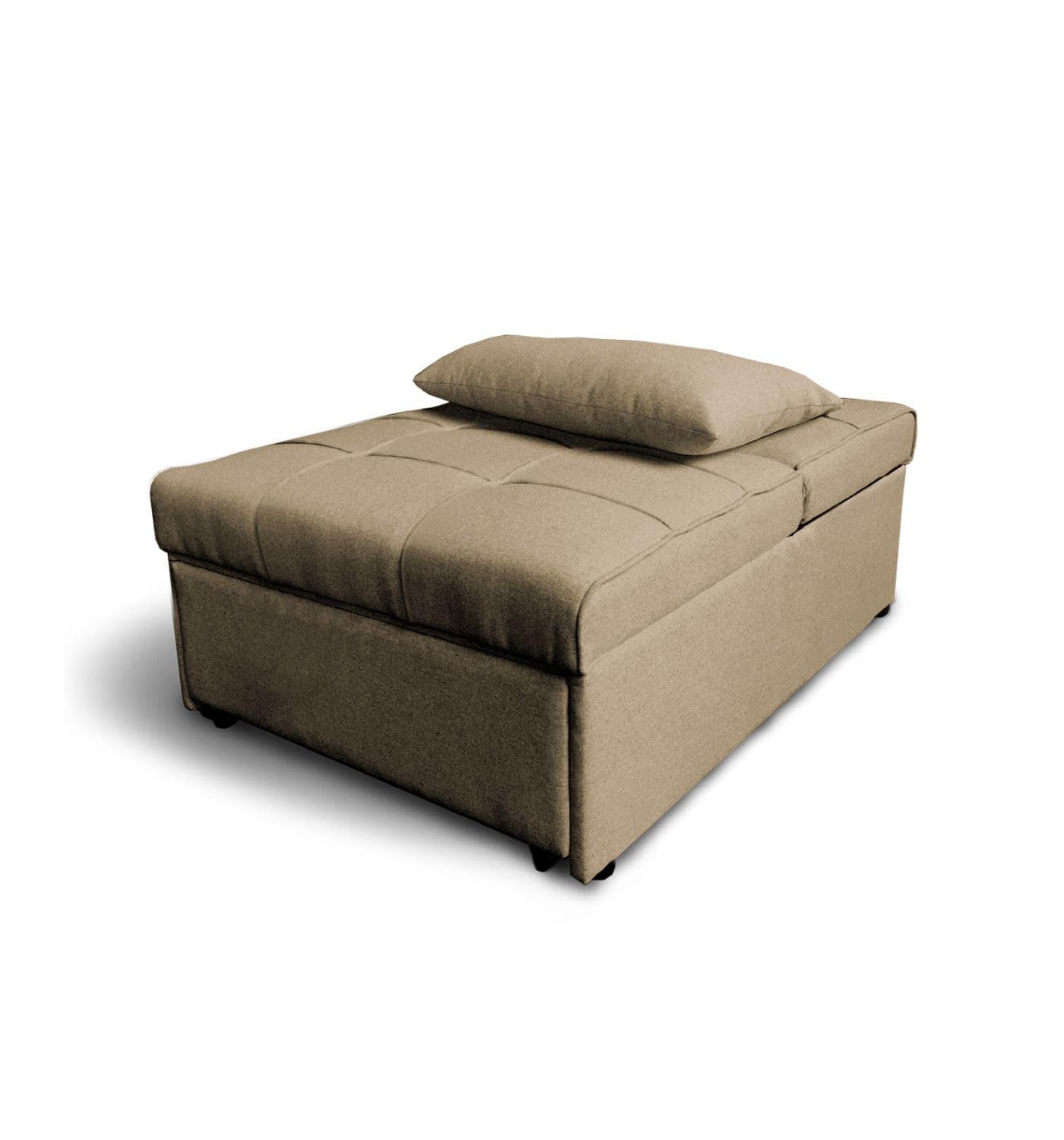 Arredo Stock Pouf 3 in 1 trasformabile in poltrona e in letto tortora 112x81x88 cm