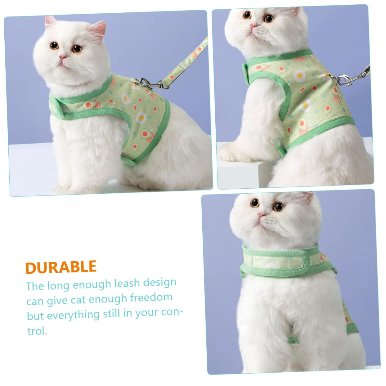 Toddmomy 4juegos Arnés y Correa para Gatos con Diseño De Aguacate y Cómodo para Paseos y Entrenamiento De Mascotas Pequeñas