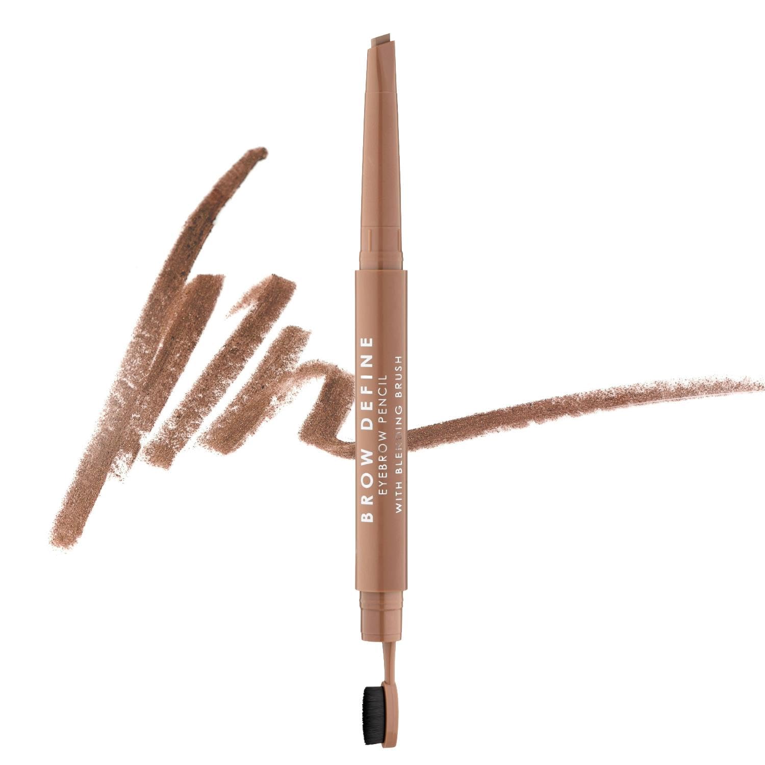 MUA Brow Define, Light Brown, Angled Eyebrow Pencil With Brush (Pack of 1)