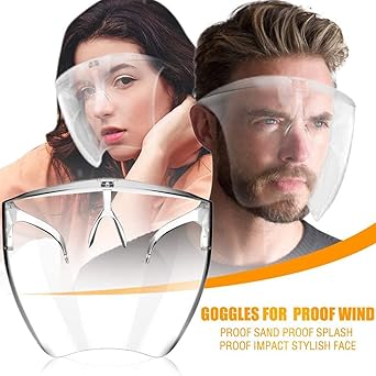 HABARIJI Safety Face Shield | Anti-Fog, Scratch Resistant, Washable and Reusable Protection Shield | Static Full Face Protector for Each and Everyone