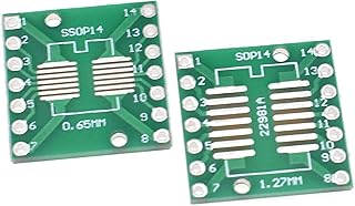 Reland Sun 10PCS SMD to DIP Adapter PCB Proto Board Kit SOP8 SOP10 SOP14 SOP16 SOP20 SOP24 SOP28 0402/0603/0805 SMT SOT89/SOT223 TQFP100 QFN32 QFN44/48 Adapter board (SOP14)