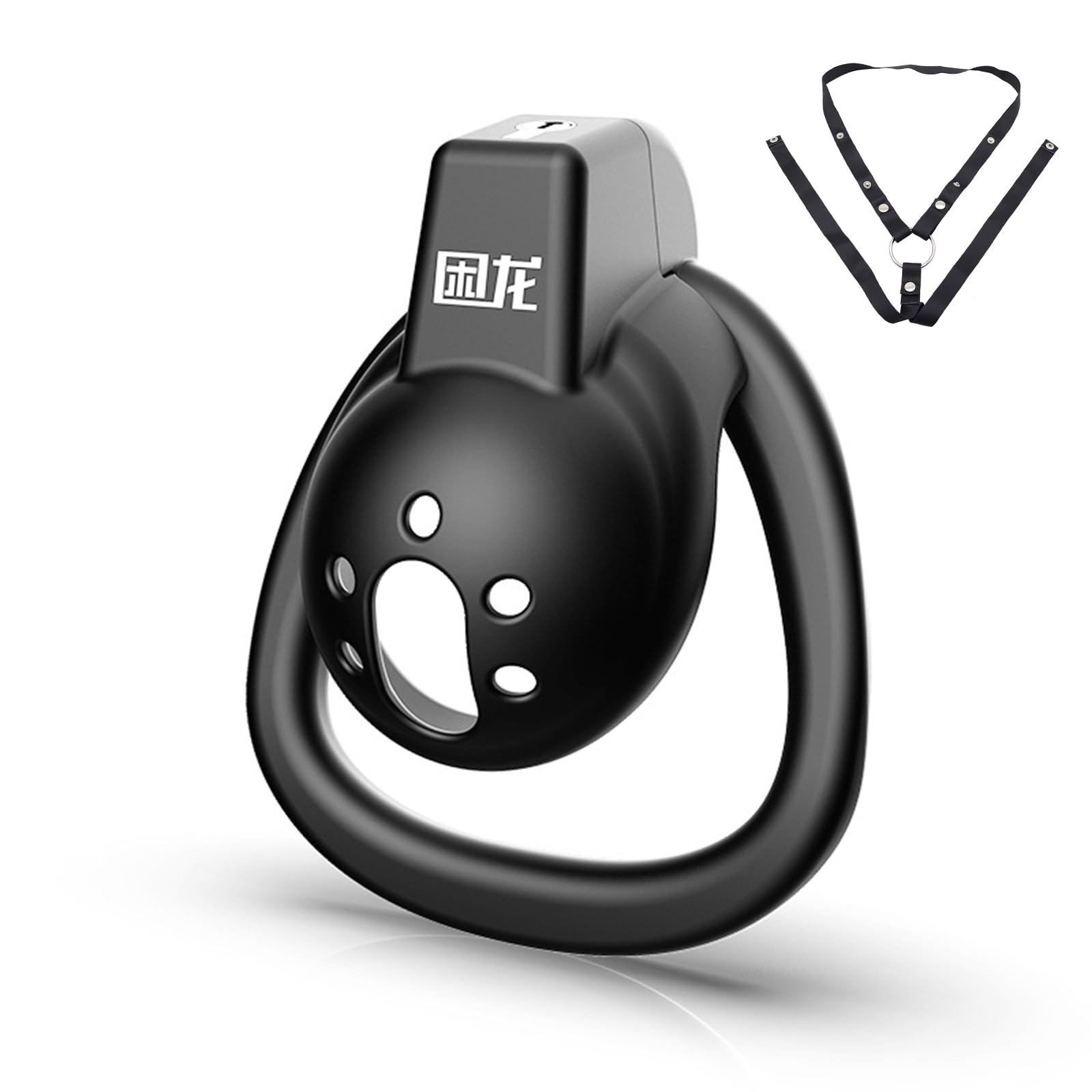 Chastity Cage for Male with Chastity Belt Small Bondage Penis Cage Smooth Kg Cock Cage Chastity Devices Key Sex Toy for Men Black Chasity Cage with 3 Sizes Rings（A Style）