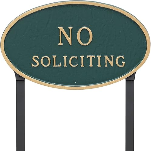 Miniatura 1 de Placa ovalada para pared o césped para casa o negocio - Aluminio con recubrimiento en polvo - Resistente a los rayos UV - Fácil de instalar