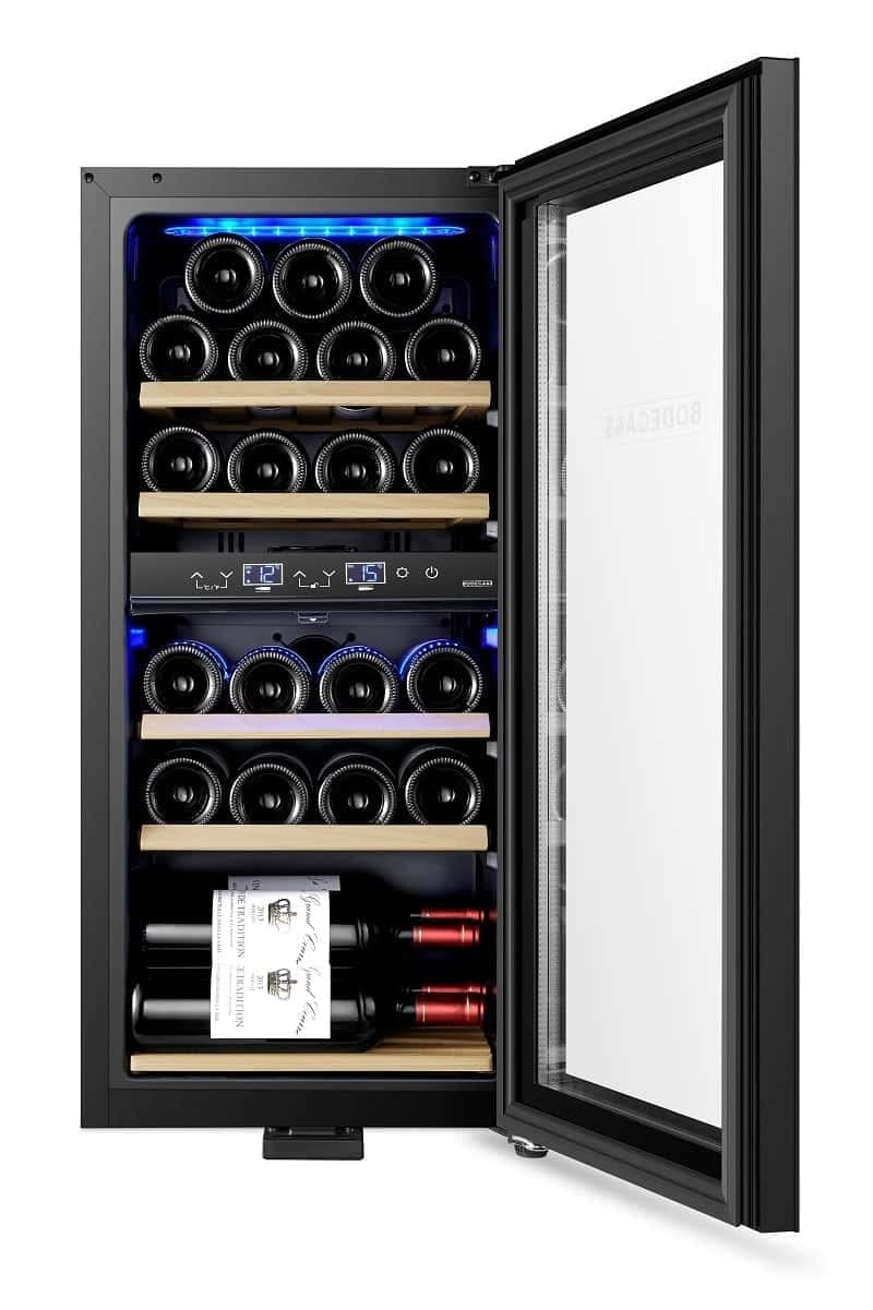 BODEGA43-22 Weinkühlschrank 2 Zonen 22 Weinflaschen 60 Liter 5-20°C 41 dB Kompressor