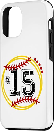 Miniatura 5 de Camiseta de sóftbol para iPhone 13 Pro Max #15, funda de softbol de moda, pelota de sóftbol