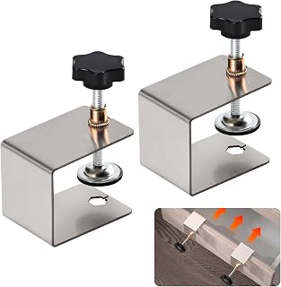 C Klemme, C Zwingen Klemmen und Spanner, Universal Edelstahl C Clamp Gesichtsrahmen, Tischklemme Schrankwerkzeug Befestigungsclip für Holzbearbeitung Heimwerken Schrankhilfen Silber 2PCS